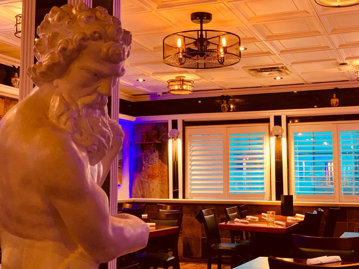 Greek statue in the Langdon St dining room